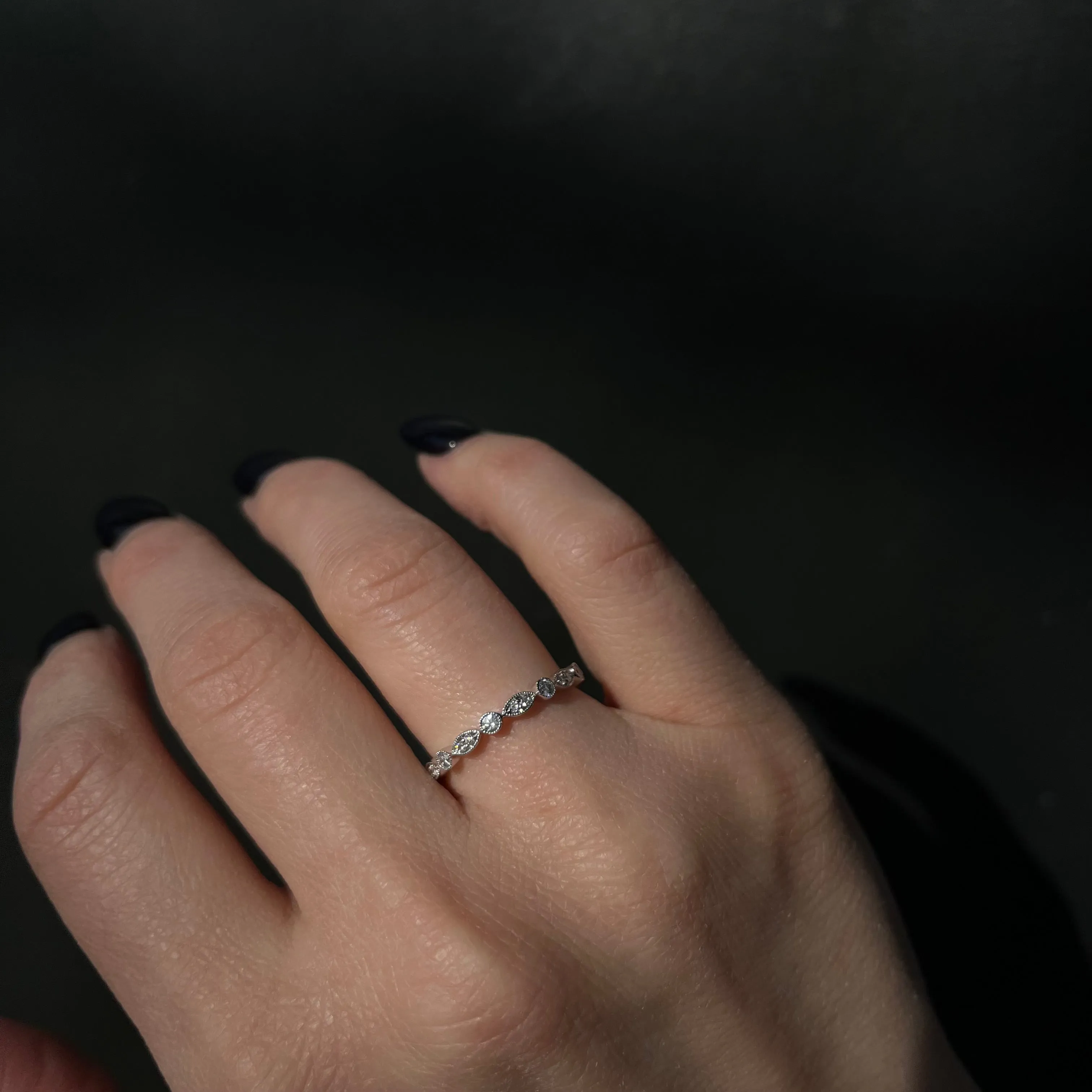 14K White Gold 0.24 CTW Diamond Band