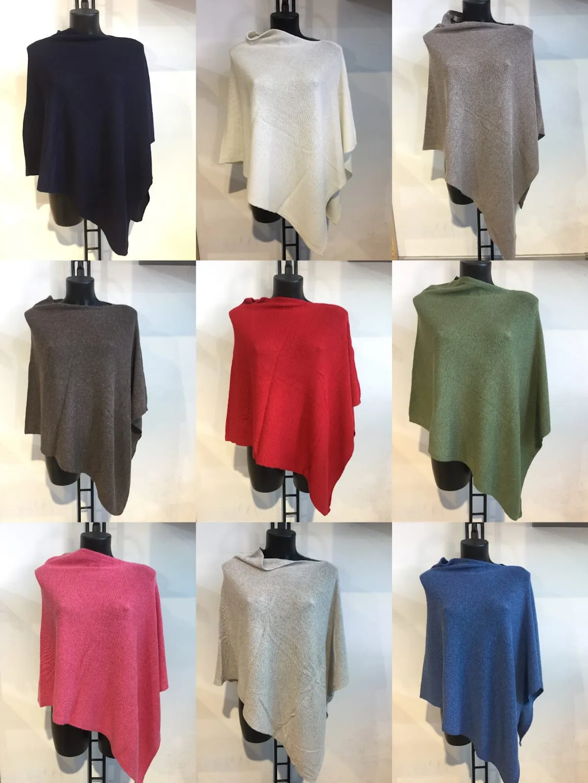 ANABELLE - Womens Cashmere Mix Poncho One Size