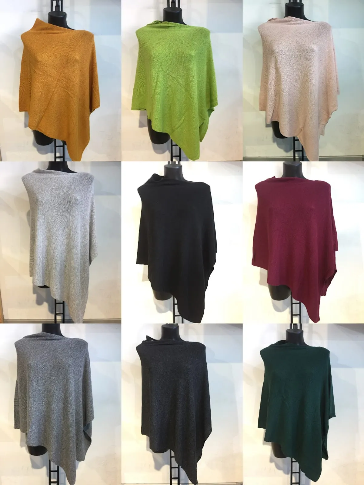 ANABELLE - Womens Cashmere Mix Poncho One Size
