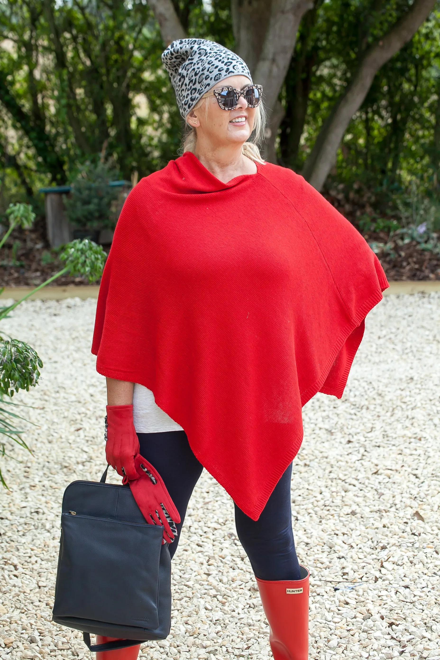 ANABELLE - Womens Cashmere Mix Poncho One Size
