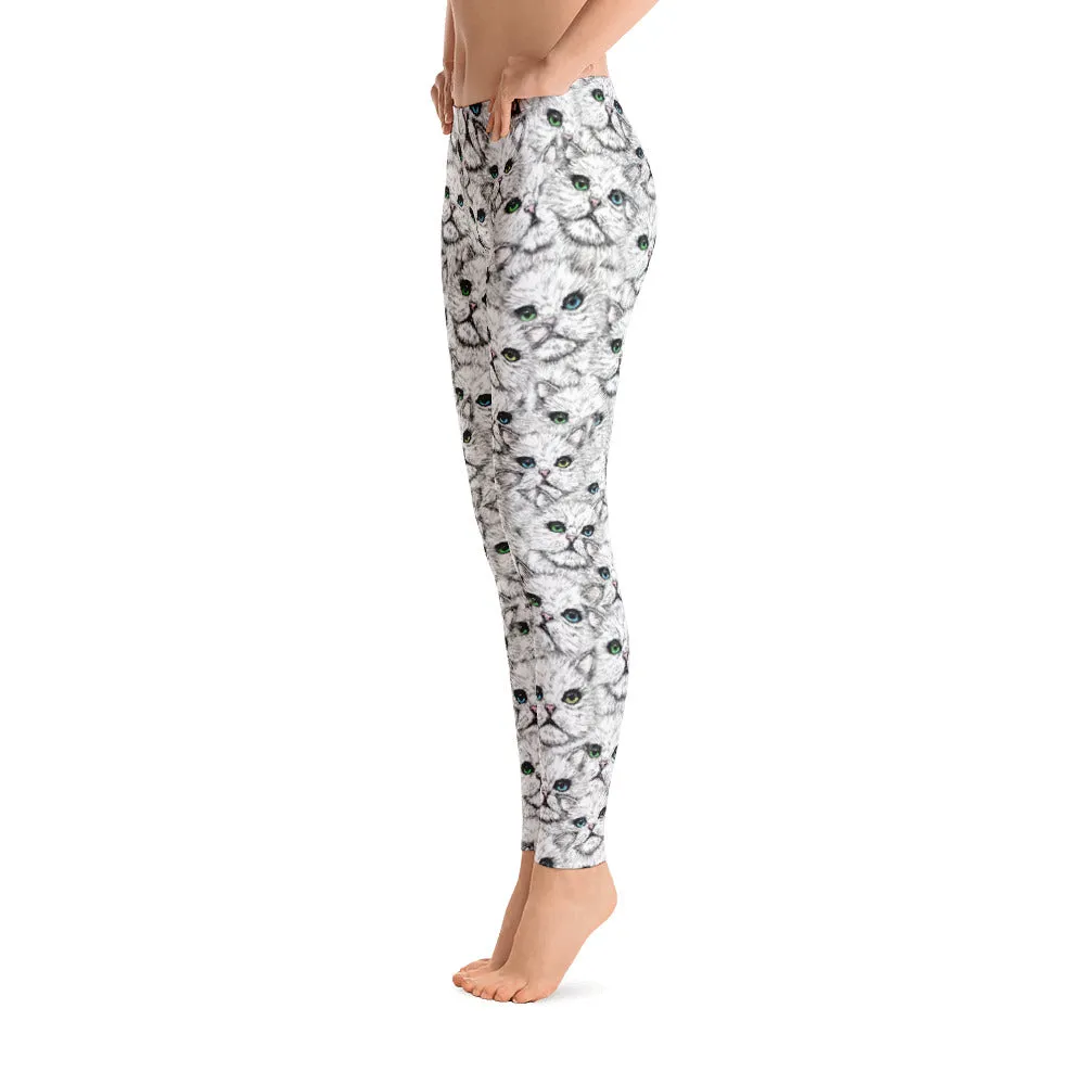 ANGORA KITTY FACES Leggings
