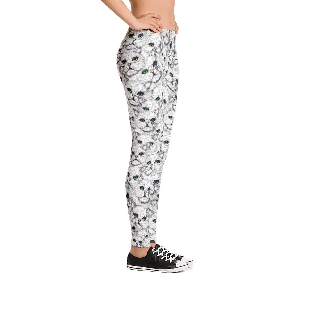ANGORA KITTY FACES Leggings