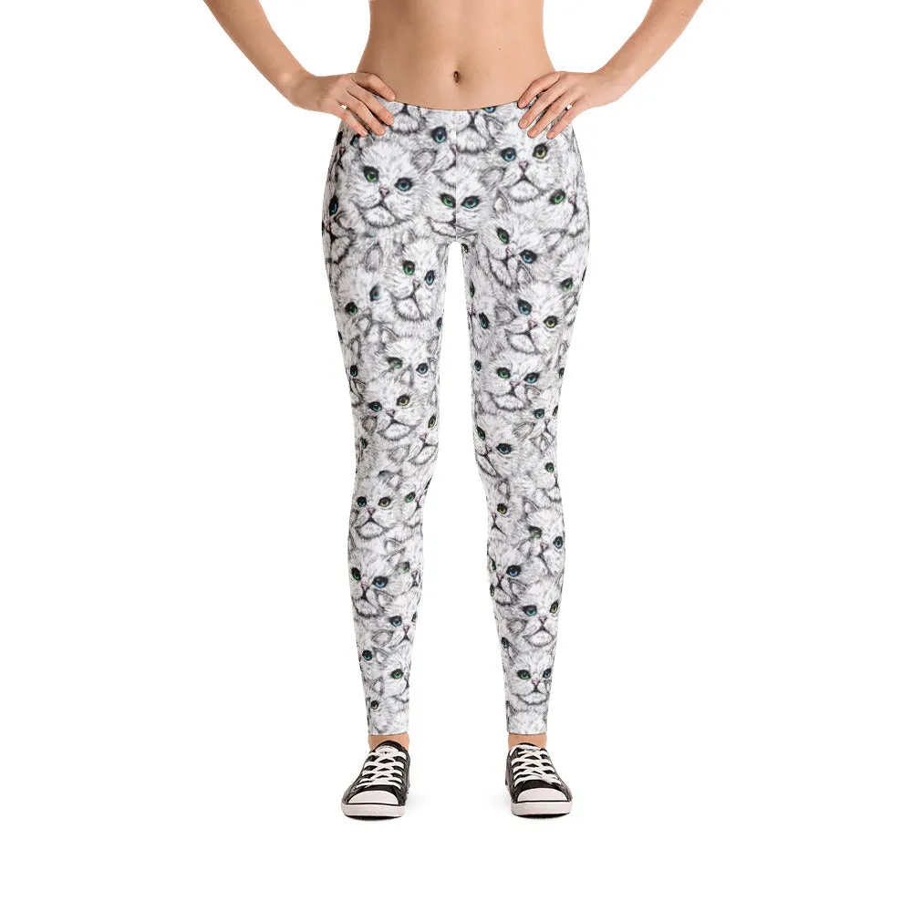 ANGORA KITTY FACES Leggings