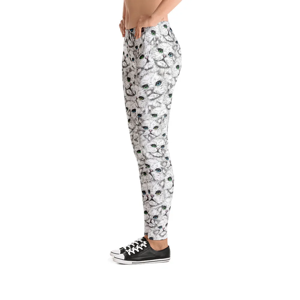 ANGORA KITTY FACES Leggings