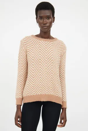Beige & Cream Wool Blend Top