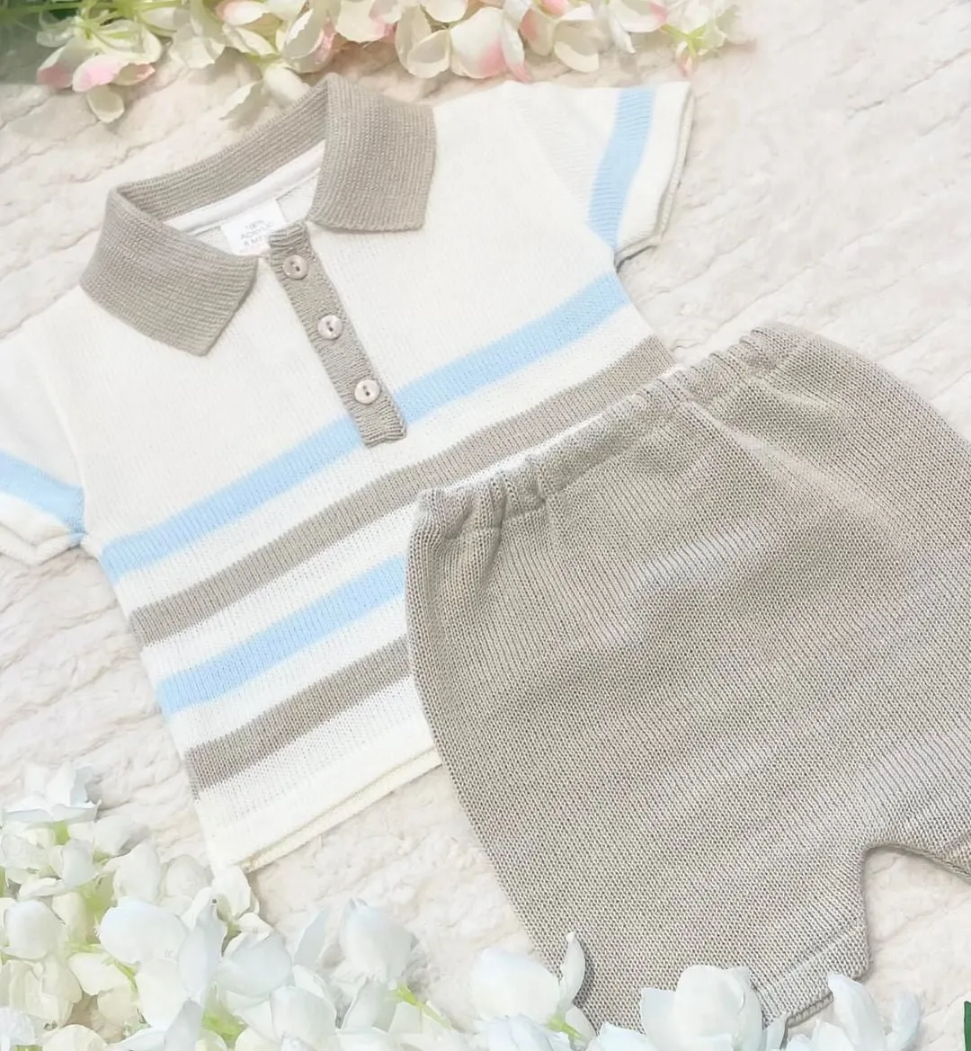 Beige knitted set