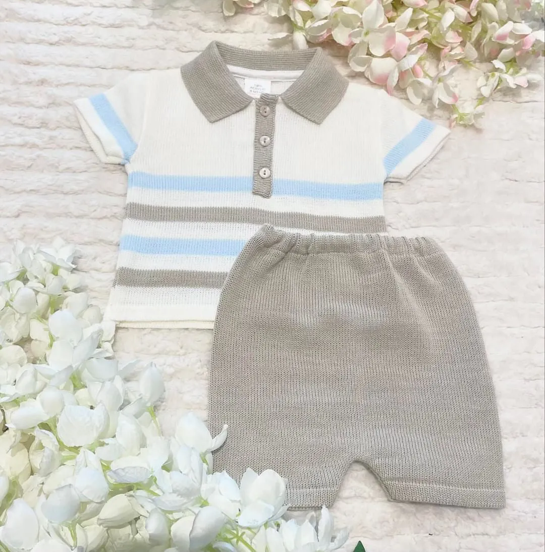 Beige knitted set