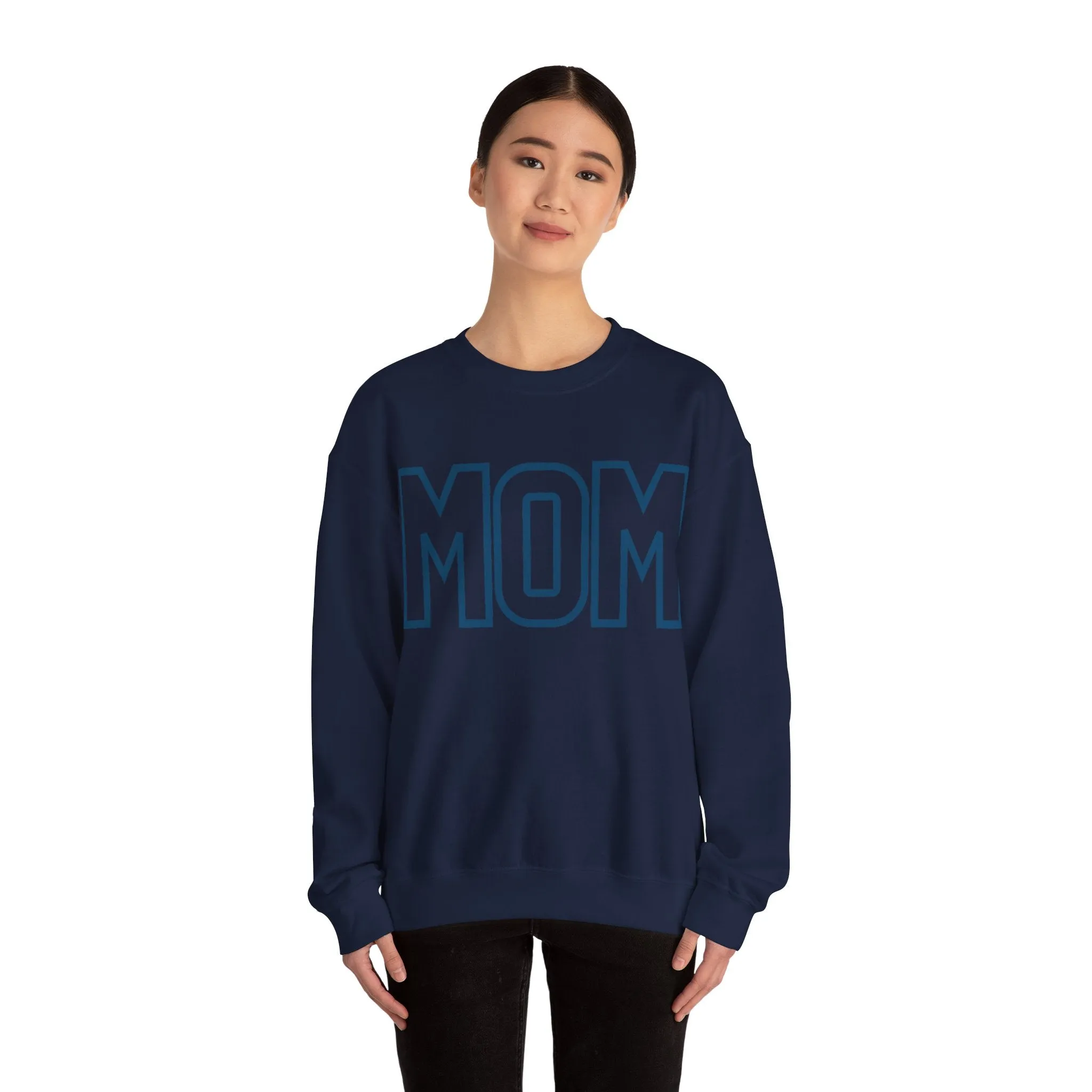 Blue MOM Monochromatic Navy Crewneck Sweatshirt