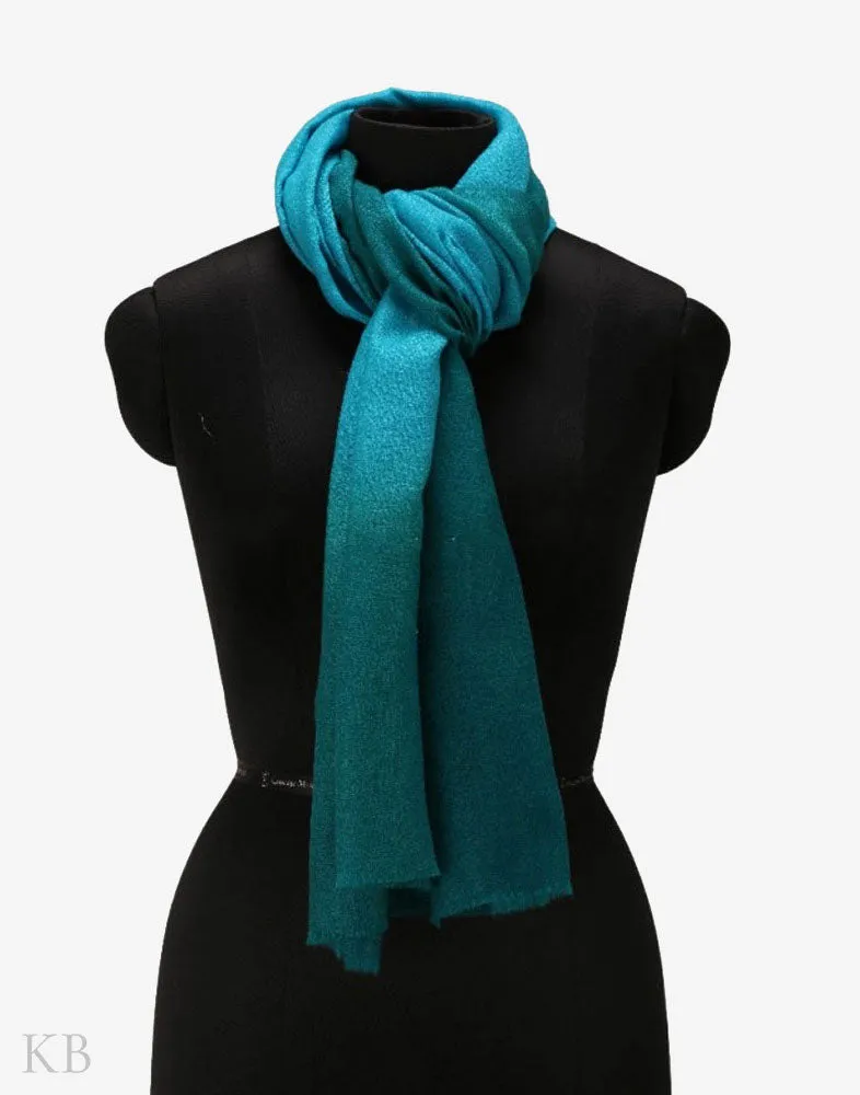 Cerulean Blue Pure Pashmina Stole