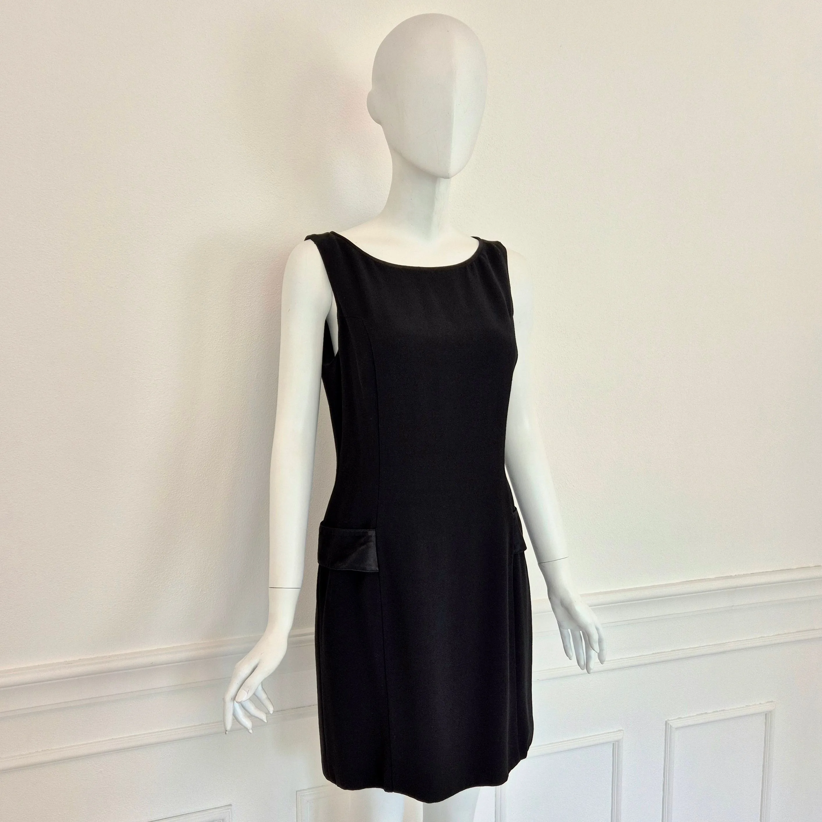 Claude Montana | Tubino nero cerniera strass