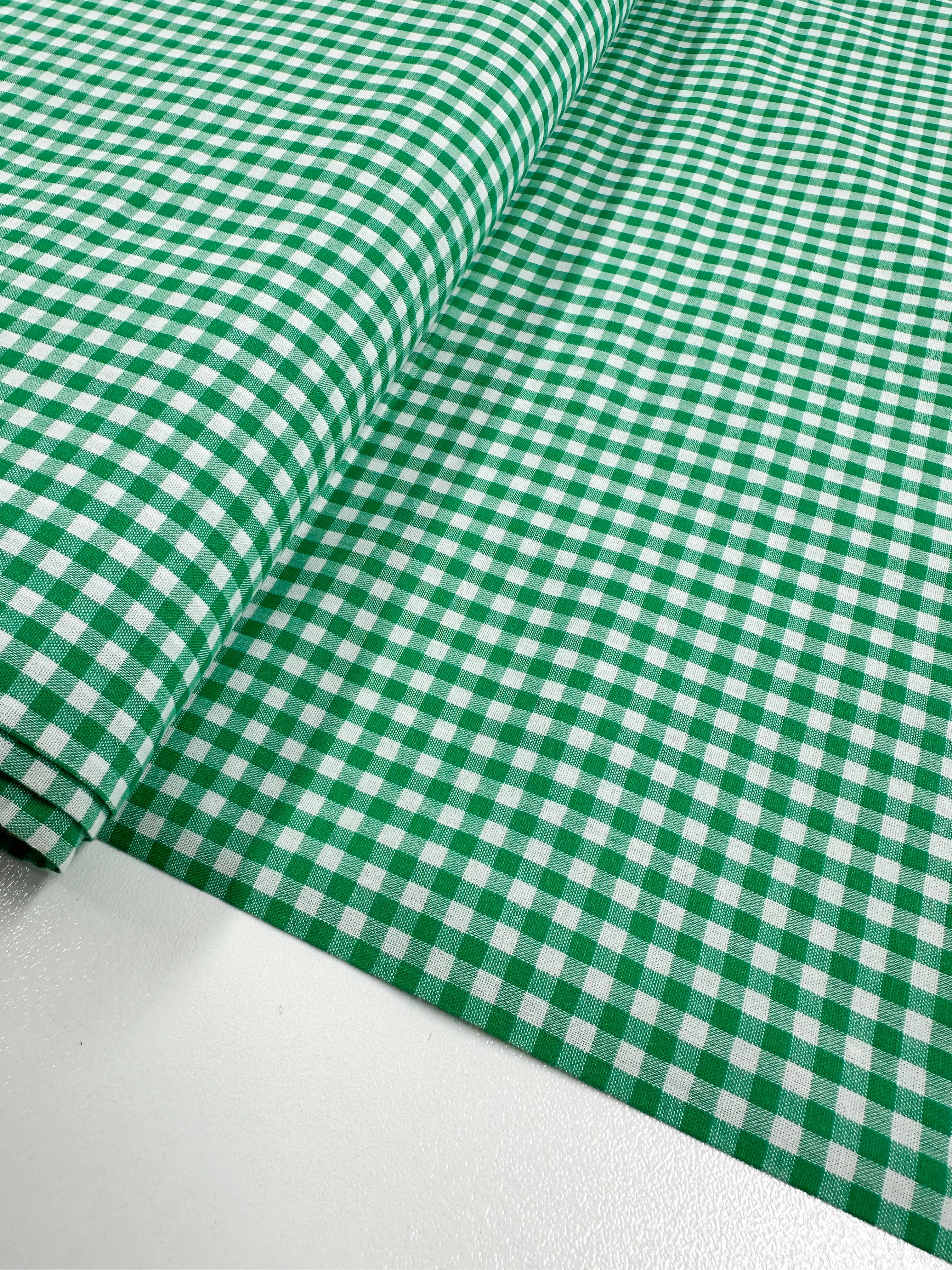 Cotton Gingham Mini - Green - 112cm