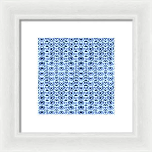 Dawn Blue Maille Framed Print