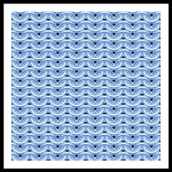 Dawn Blue Maille Framed Print
