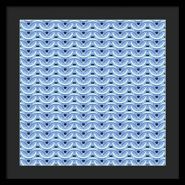 Dawn Blue Maille Framed Print