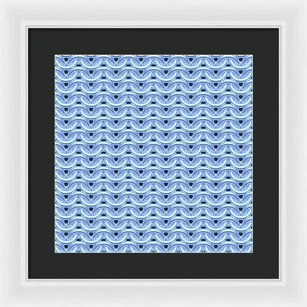 Dawn Blue Maille Framed Print