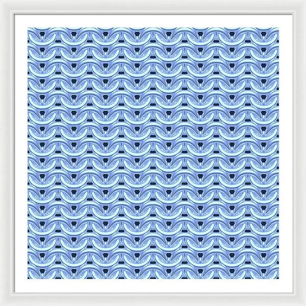 Dawn Blue Maille Framed Print