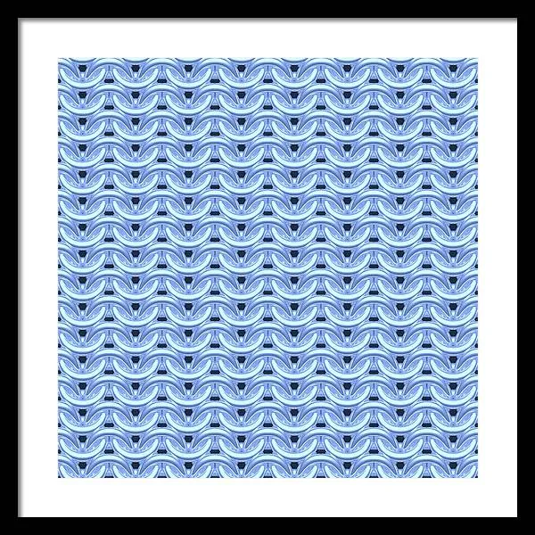 Dawn Blue Maille Framed Print