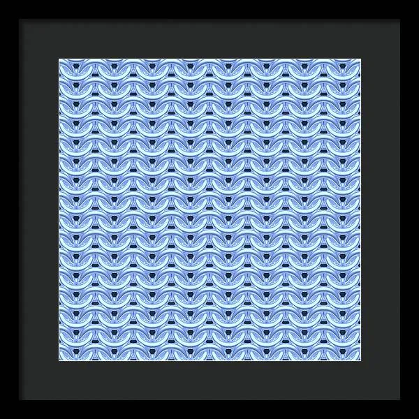 Dawn Blue Maille Framed Print