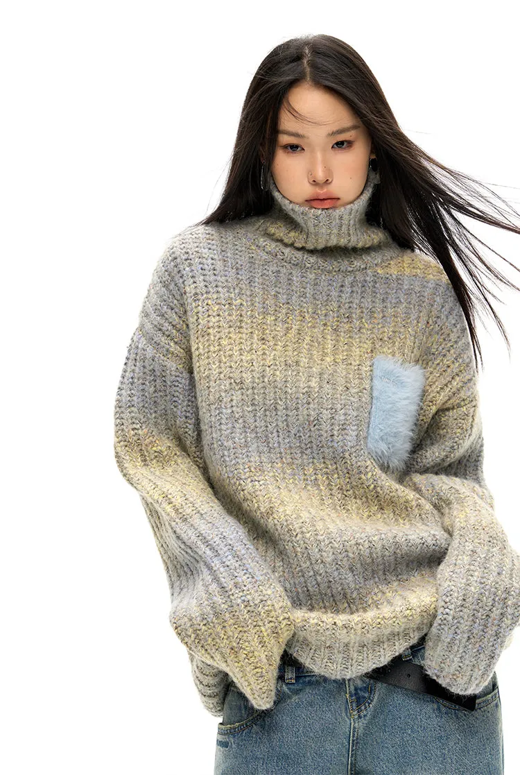 Daydream Color Dots Gradient Wool Sweater