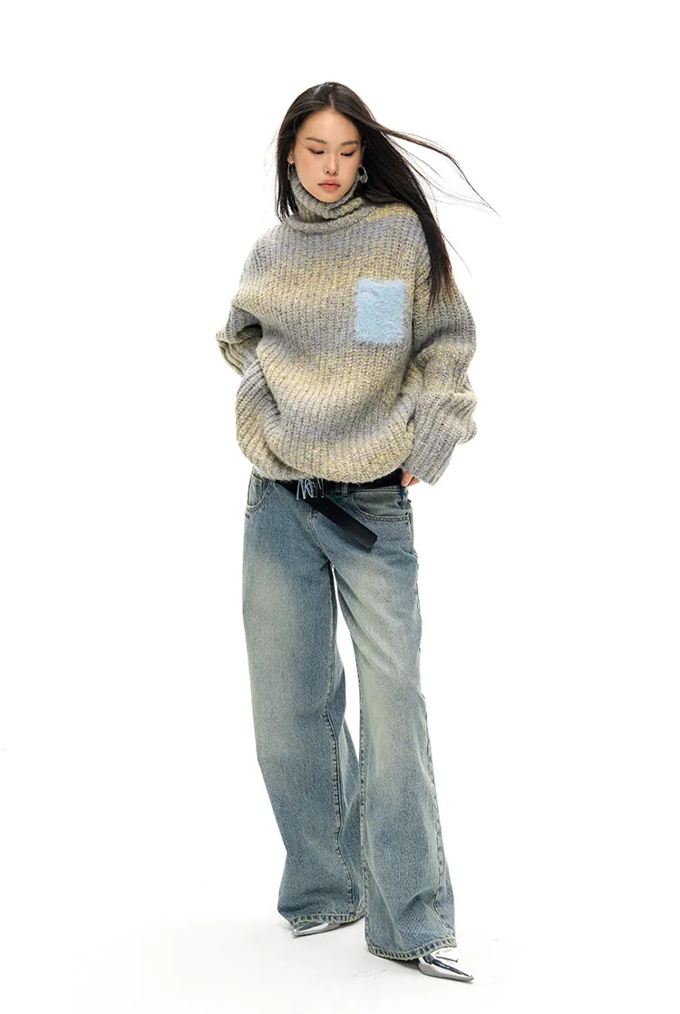 Daydream Color Dots Gradient Wool Sweater