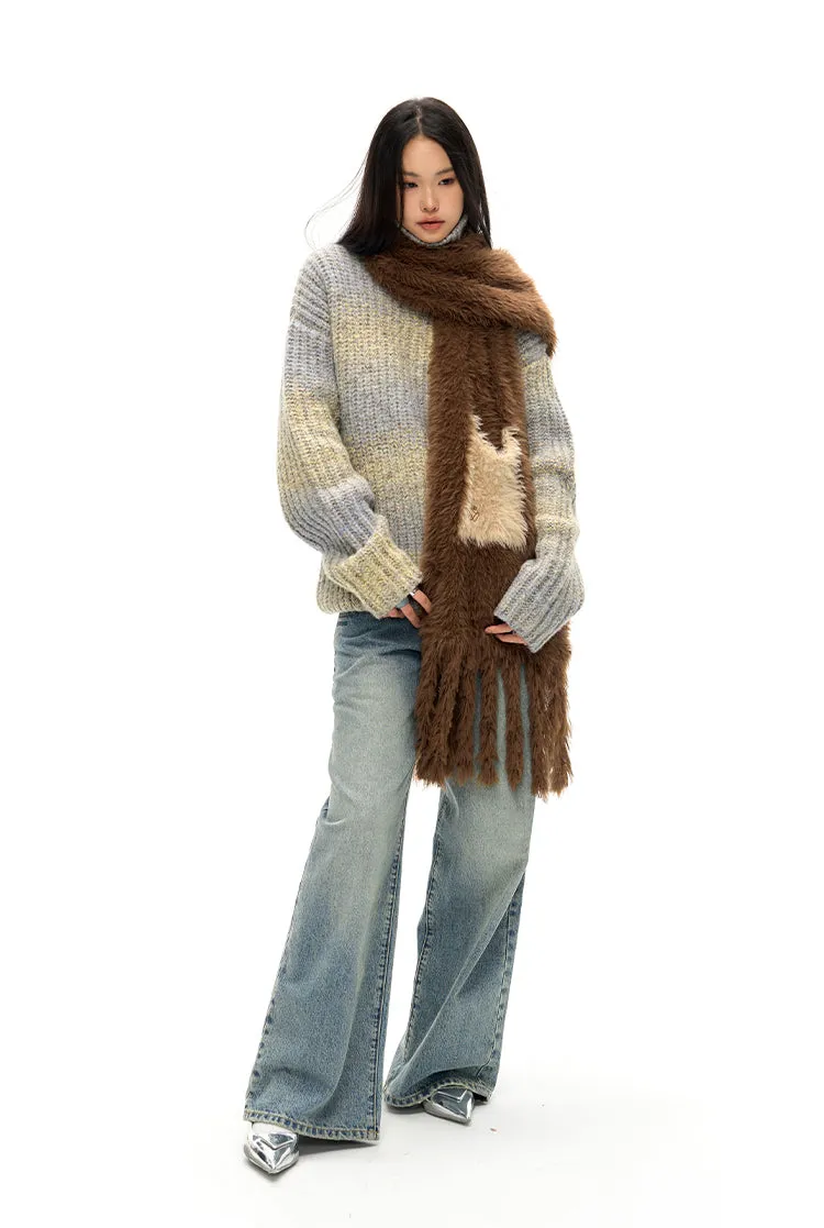 Daydream Color Dots Gradient Wool Sweater
