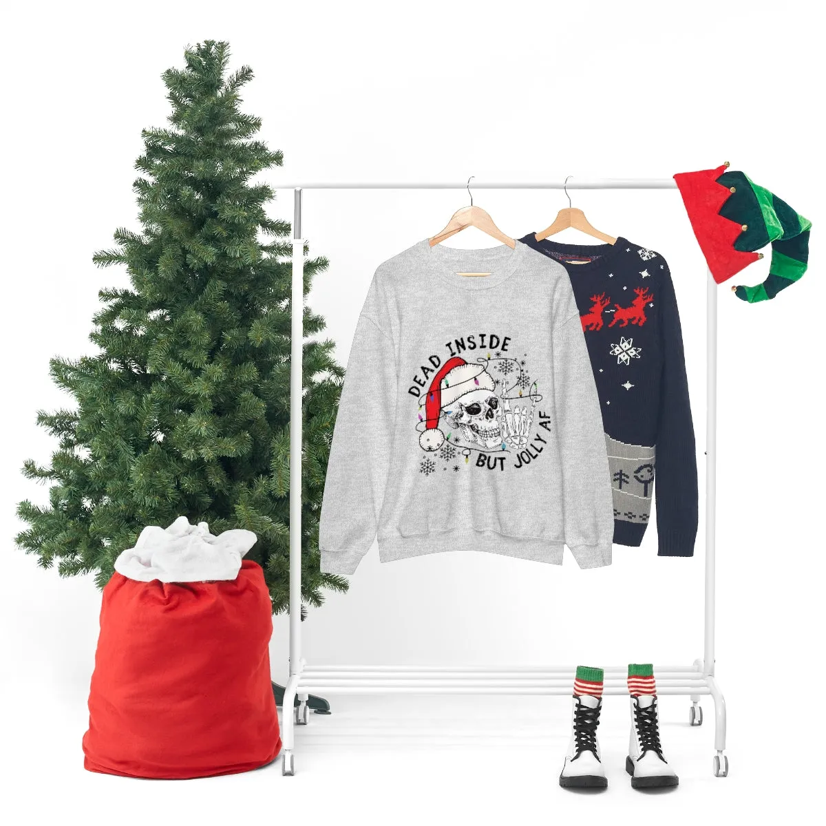 Dead Inside But Jolly AF Unisex Heavy Blend™ Crewneck Sweatshirt