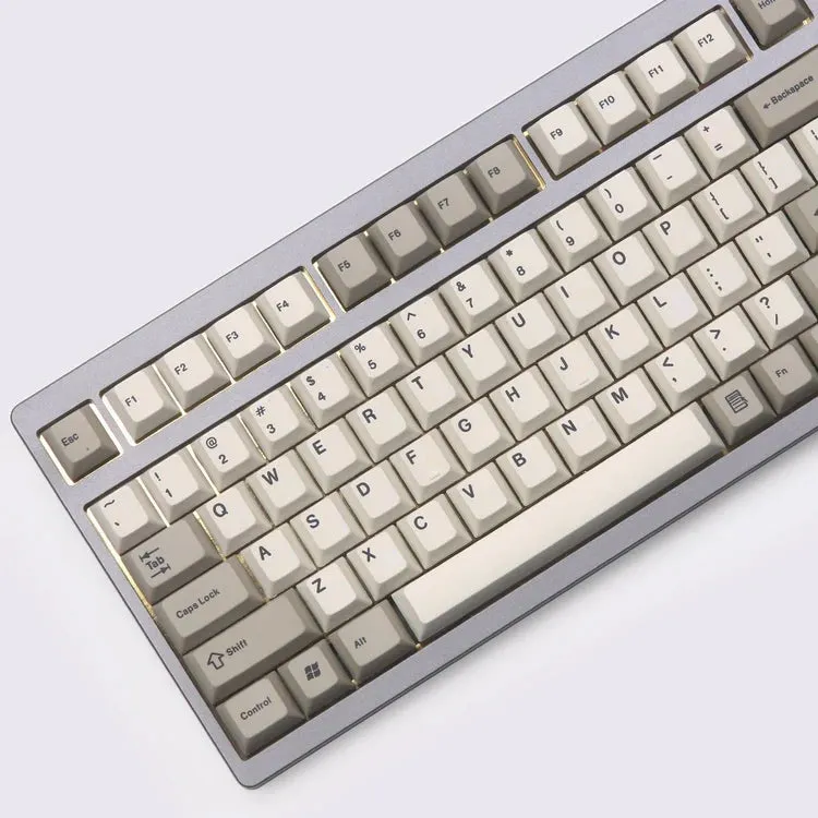 EnjoyPBT Gray & White Cherry Profile Dye Sub PBT Keycap Set