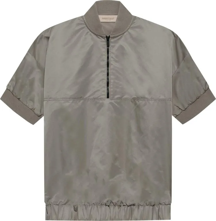 Fear of God Essentials Half Zip Pullover 'Desert Taupe', gray