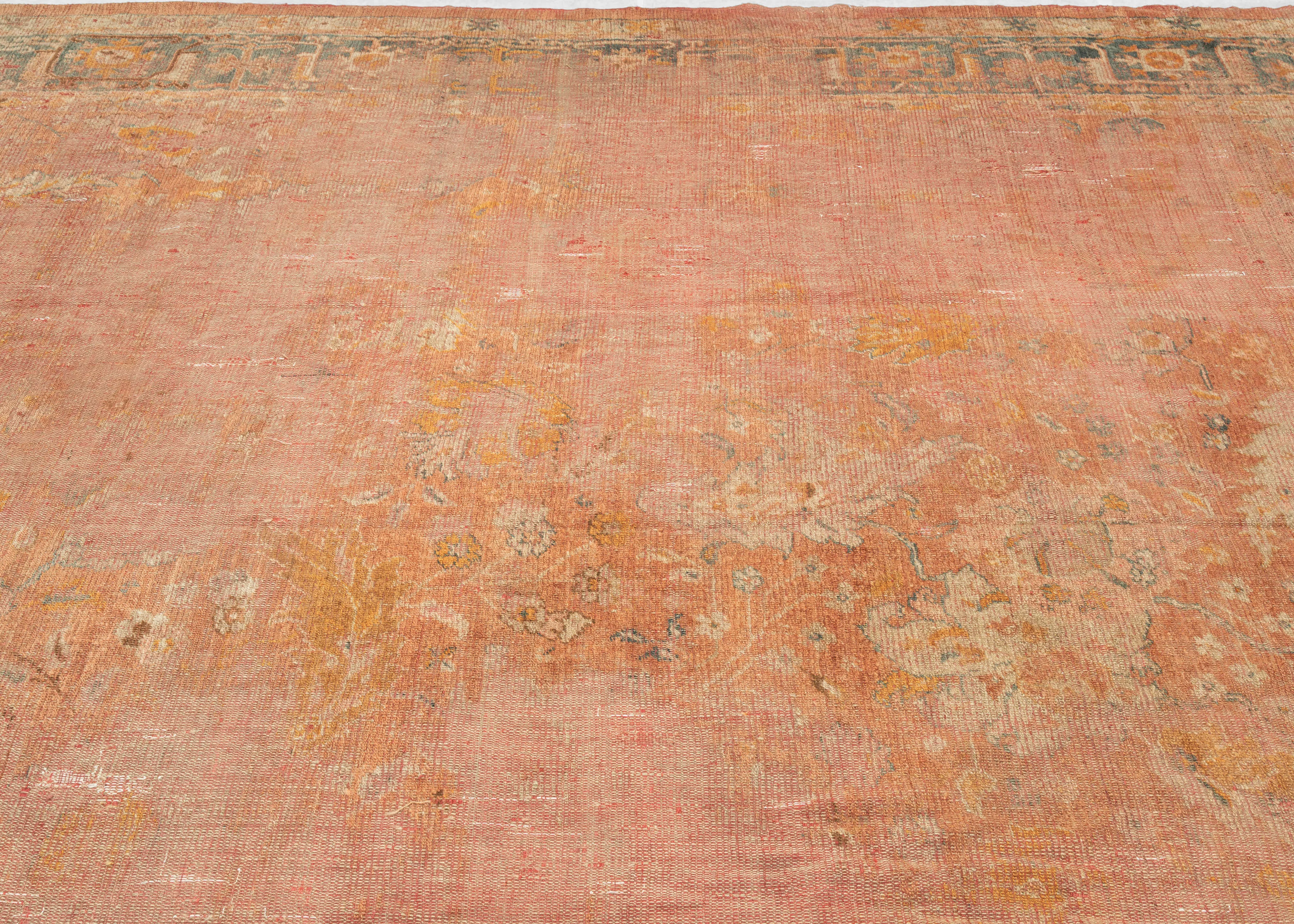 Glowing Antique Oushak Rug - 9’4 x 11'