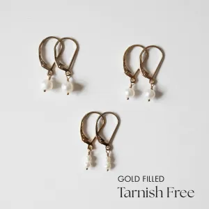 Gold Filled Olivia Pearl Earrings / 3 Styles