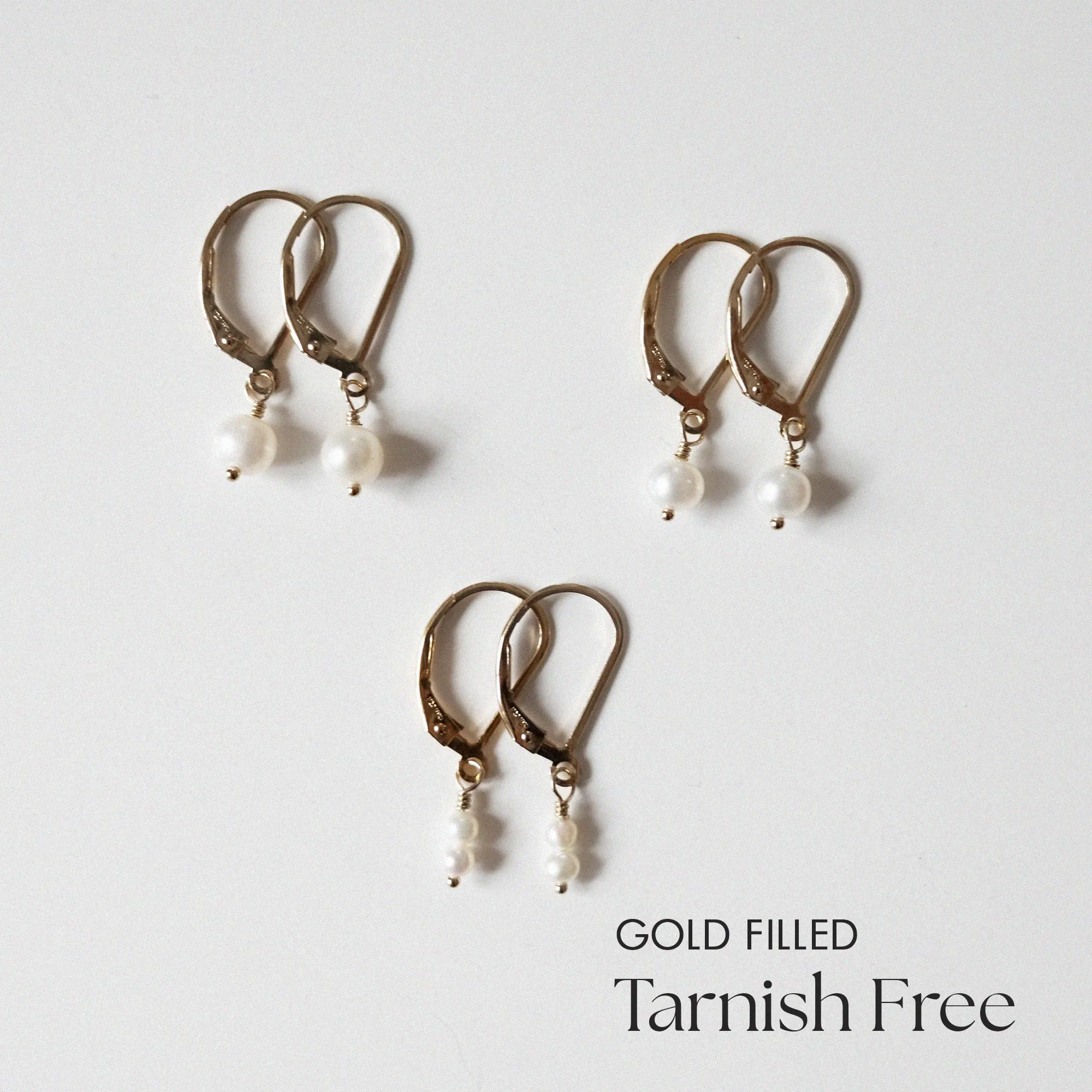 Gold Filled Olivia Pearl Earrings / 3 Styles