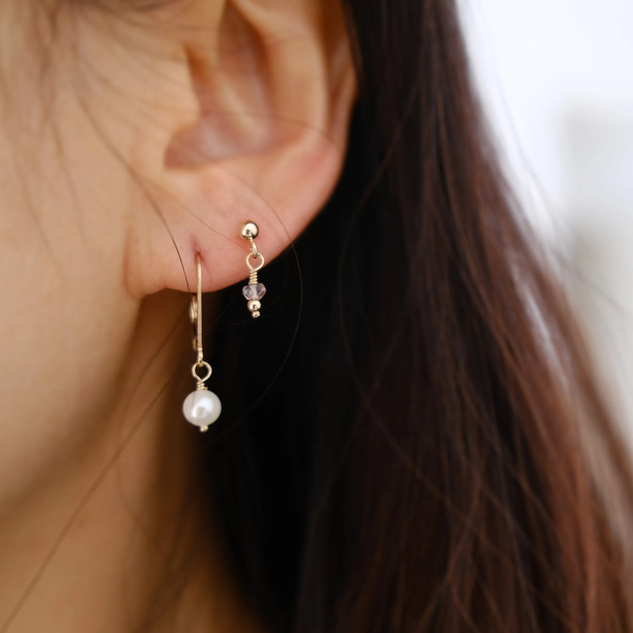 Gold Filled Olivia Pearl Earrings / 3 Styles