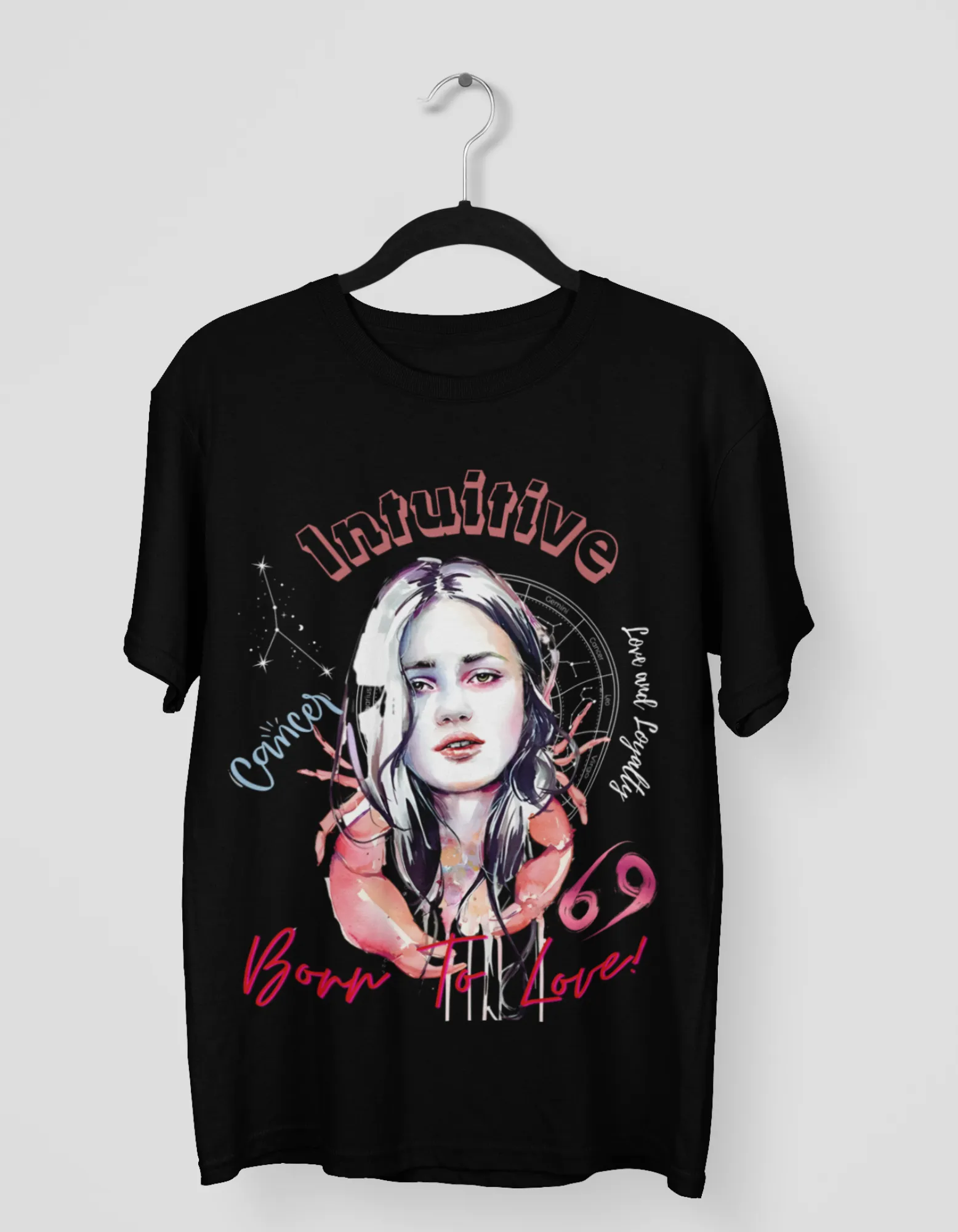 Intuitive Cancer Graphic Printed Oversized T-Shirt For Women