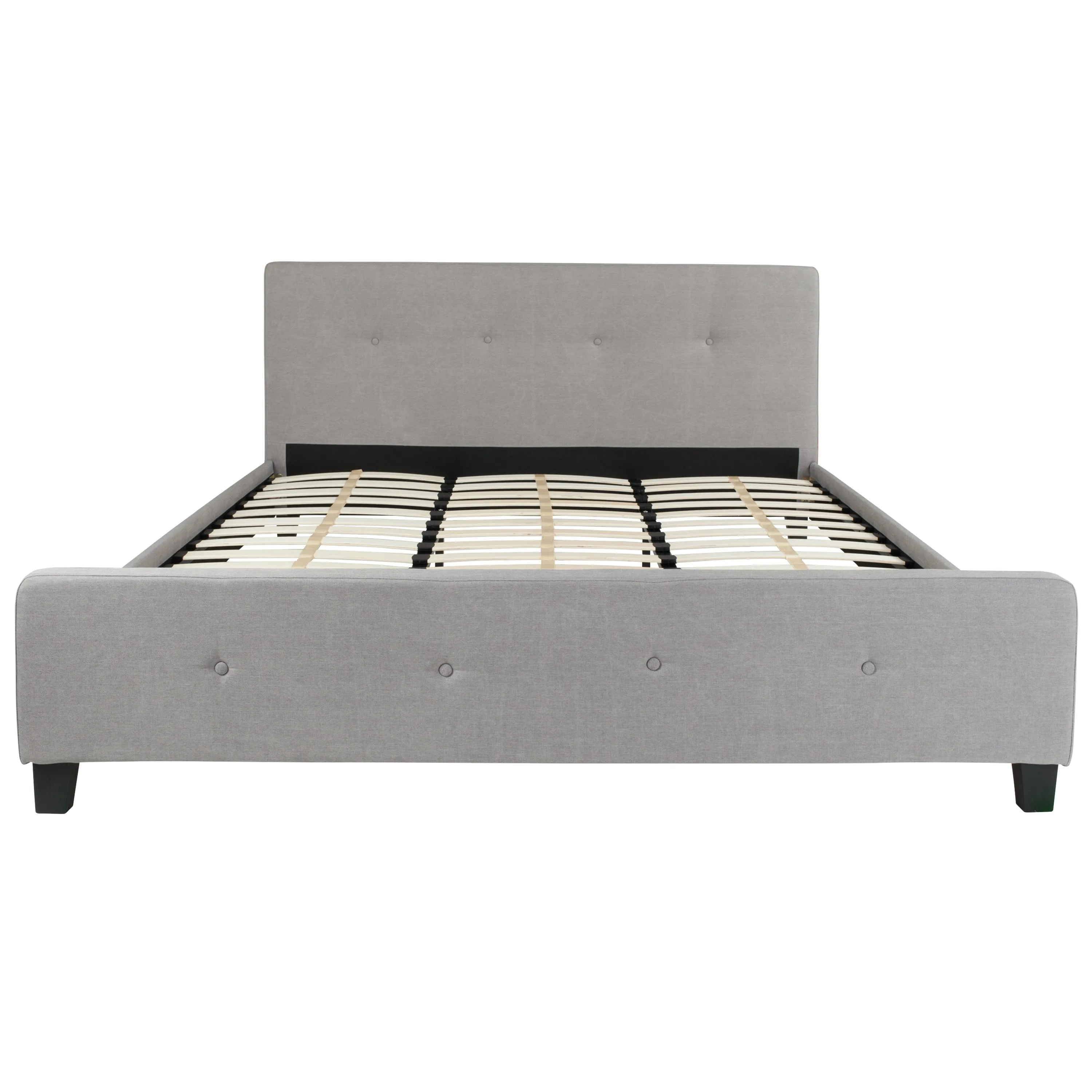 King Platform Bed Set-Gray HG-BM10-28-GG