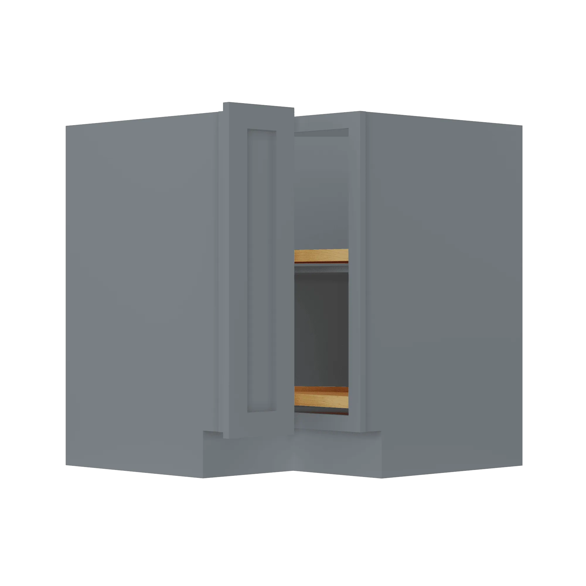 Lazy Suzan Base Kitchen Cabinet SCER33 Colonial Gray LessCare 34.5 in. height 33 in. depth