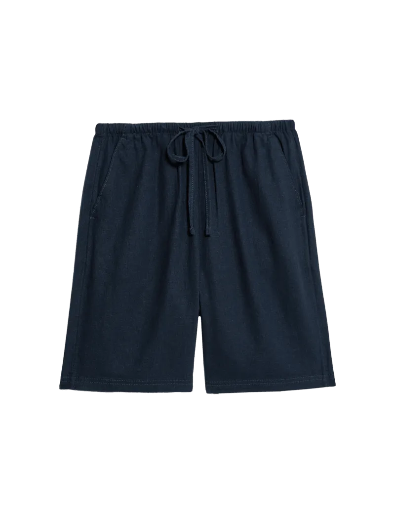 Linen Rich High Waisted Shorts
