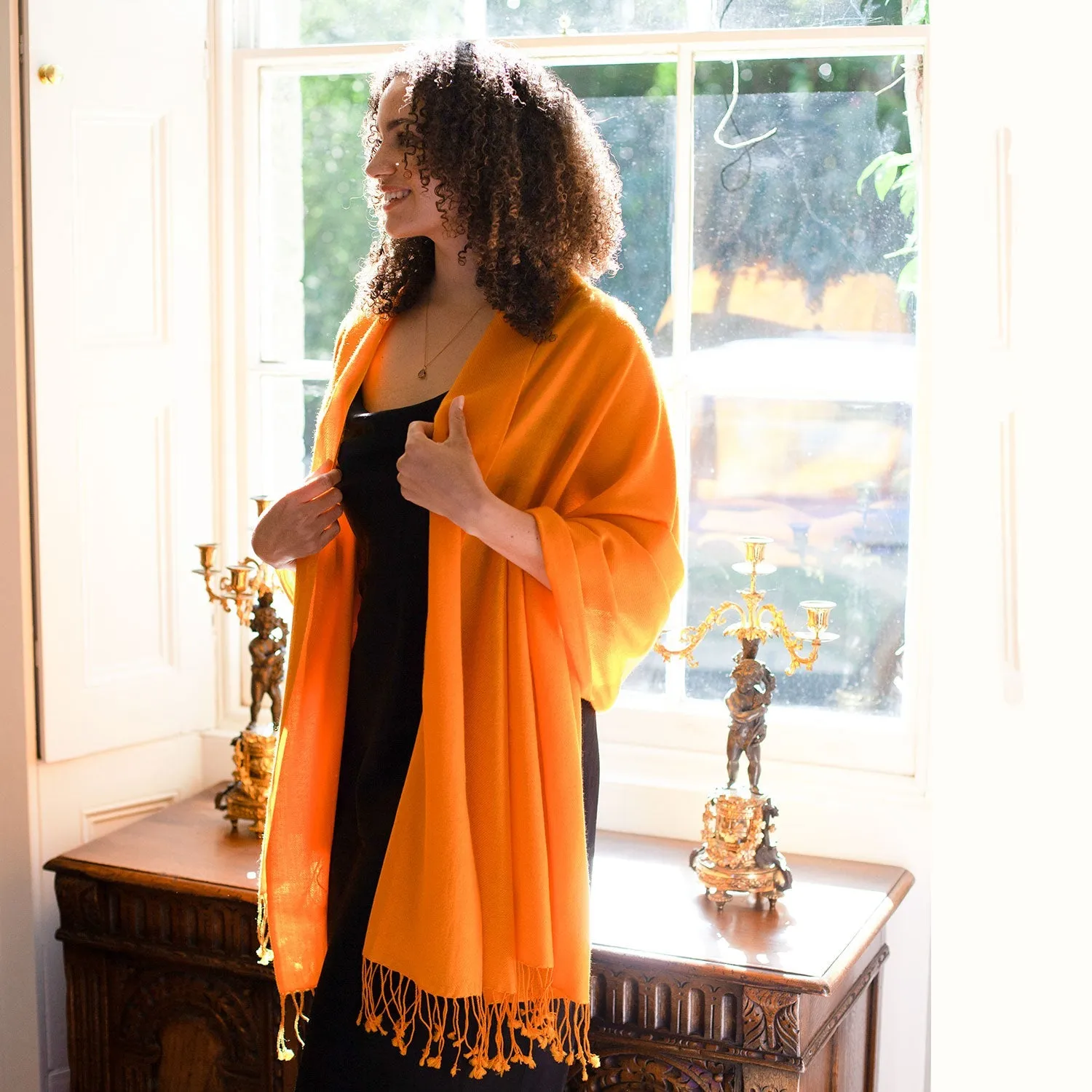 Luxury Pashmina Shawl Marigold