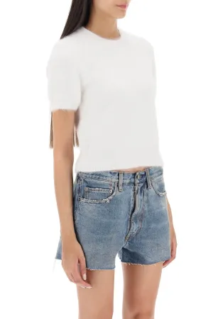 Maison Margiela Angora Wool Short-Sleeved Top