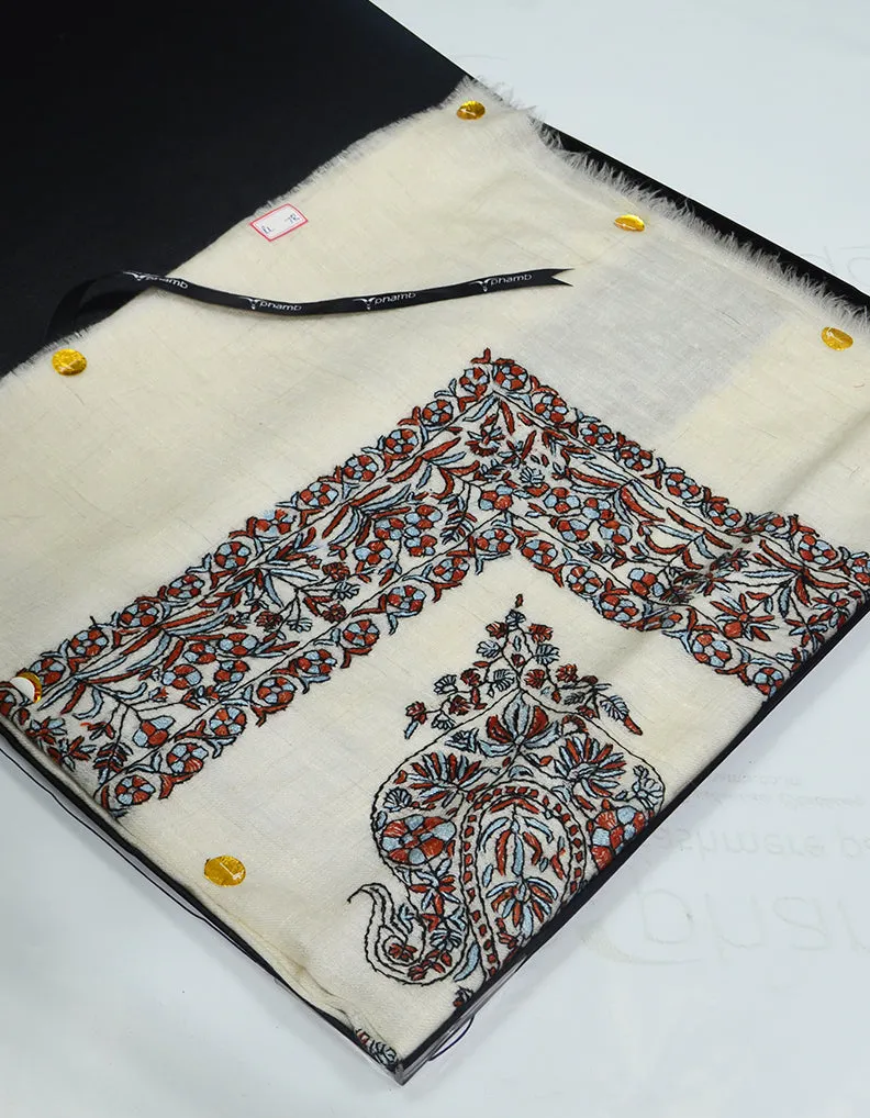 Mussar Rumaal Large Naqsha White RL00078