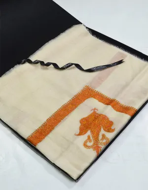Mussar Rumaal Small Naqsha White RS00113
