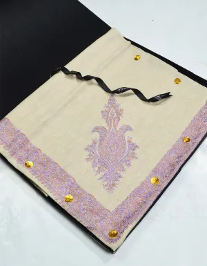 Mussar Rumaal Small Naqsha White RS00226