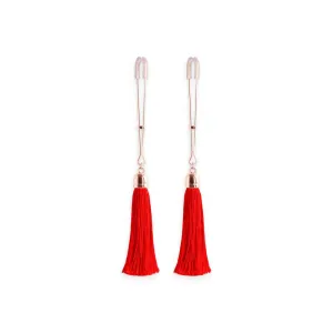 Ns Novelties Metal Nipple Clamps with Red Tassel