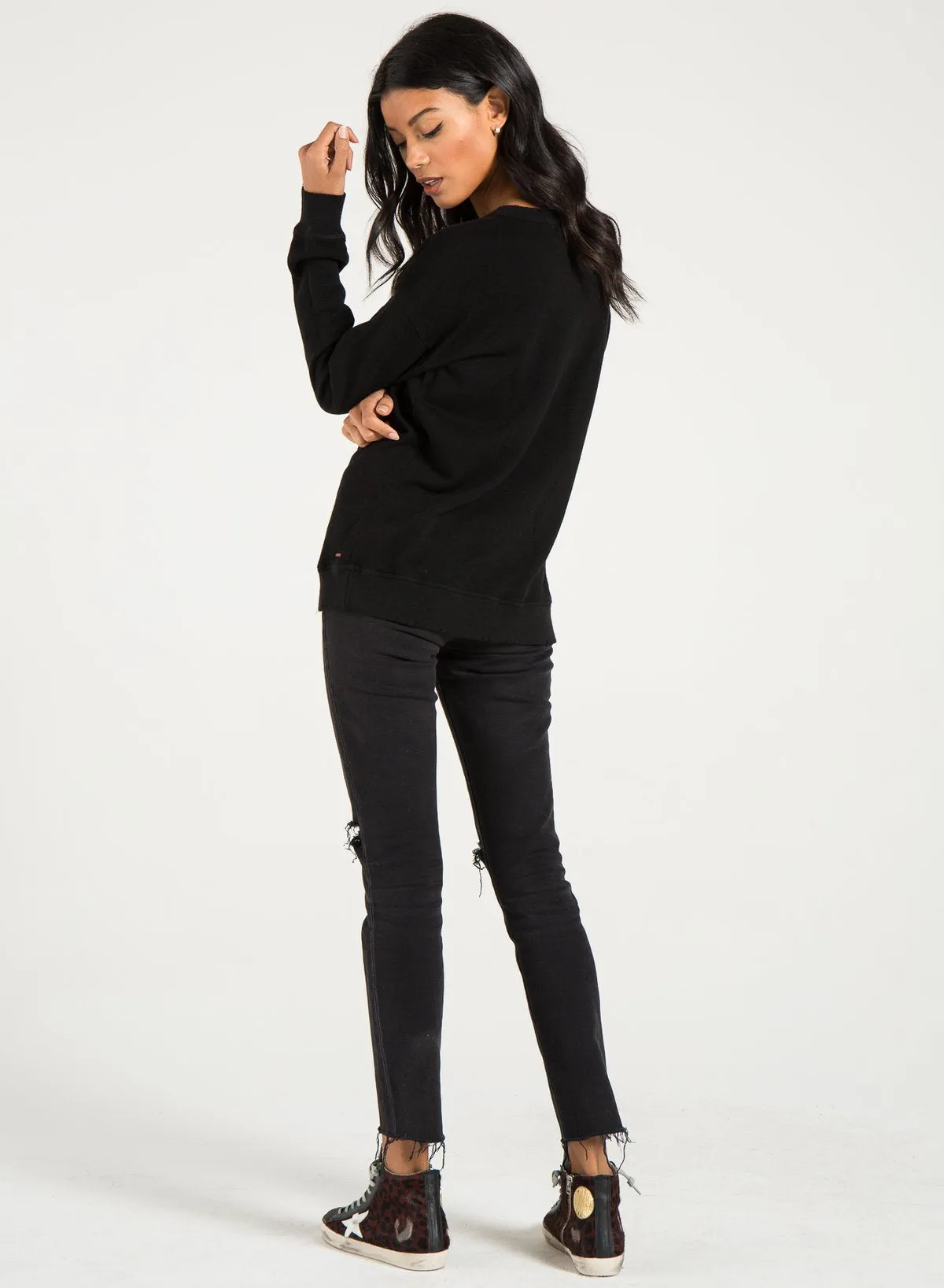 PHILANTHROPY- Pria-Sweatshirt Black Cat