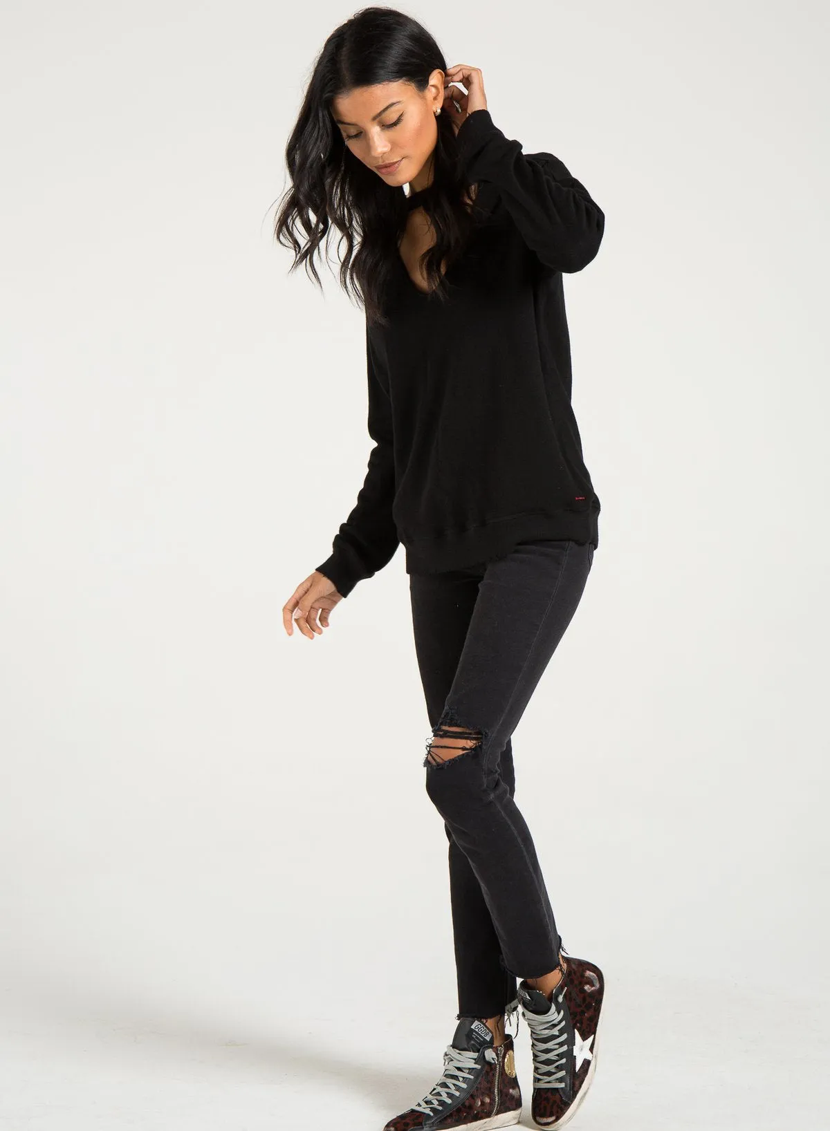 PHILANTHROPY- Pria-Sweatshirt Black Cat