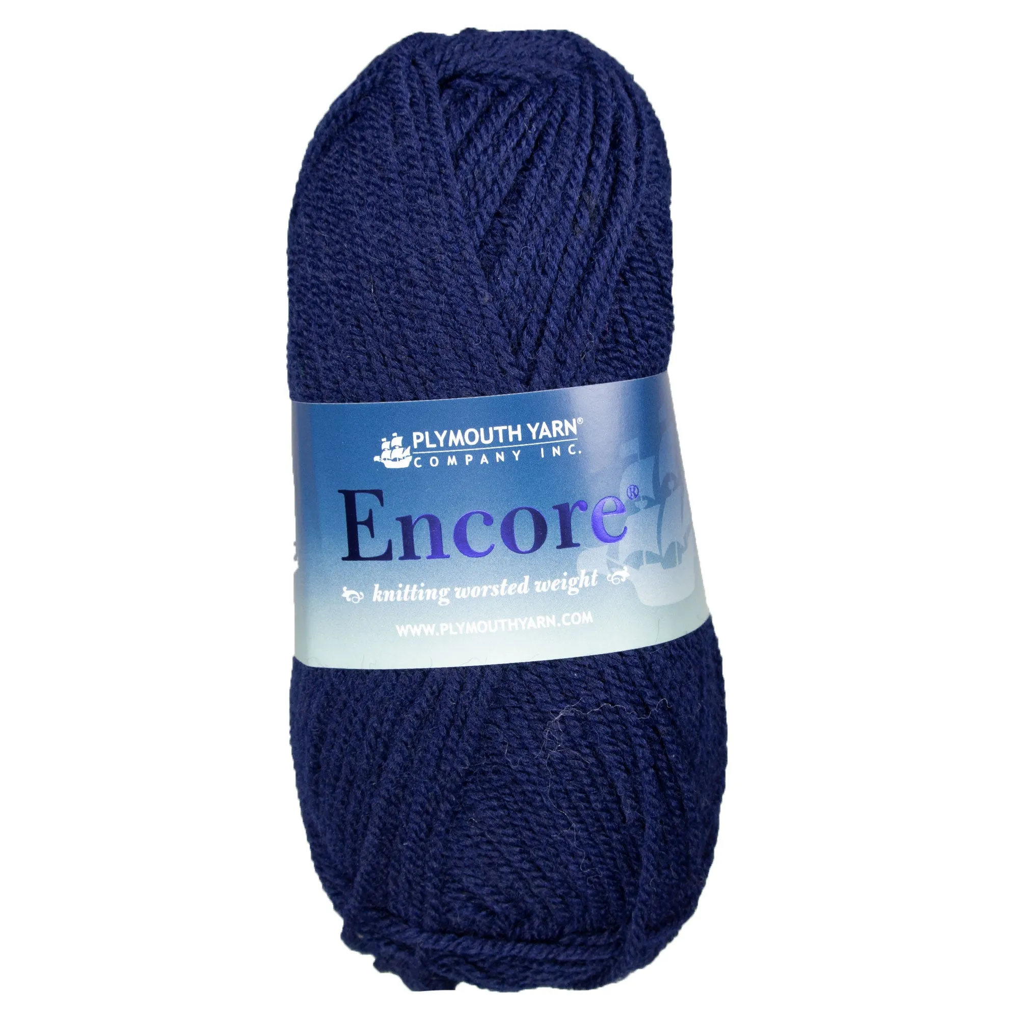Plymouth Yarn Encore Worsted Yarn - 0848 Navy Blue