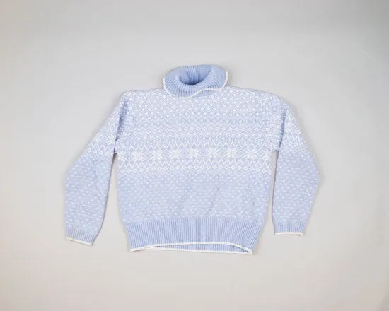 Powder Blue-Small Christmas Sweater