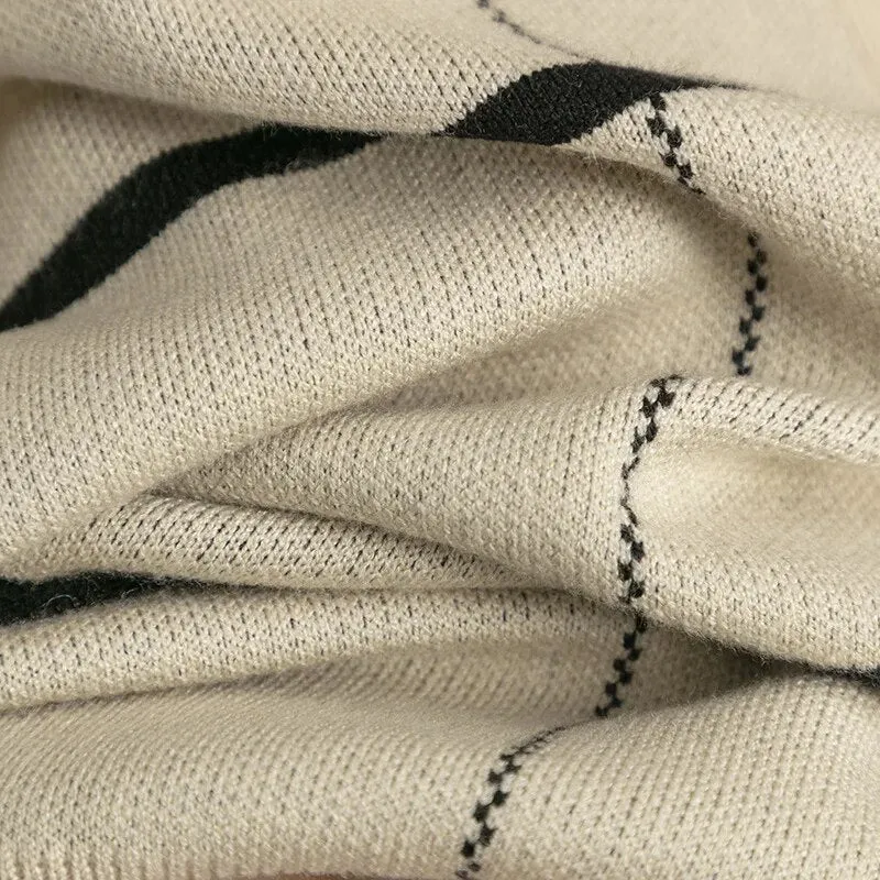 Pre Order:  Classic Contrast Stripes Knit Sweater