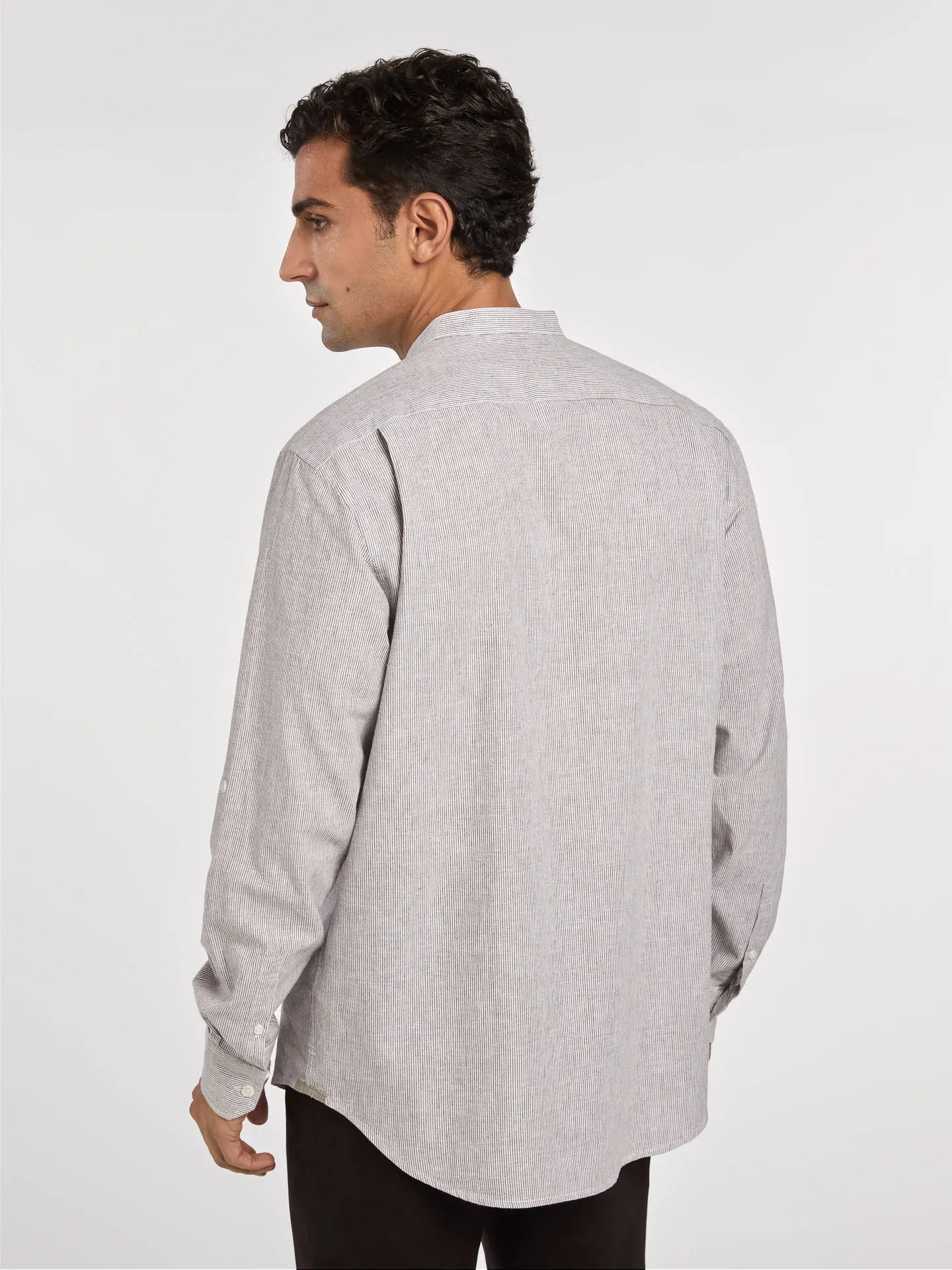 Regular fit striped linen edition striped shirt