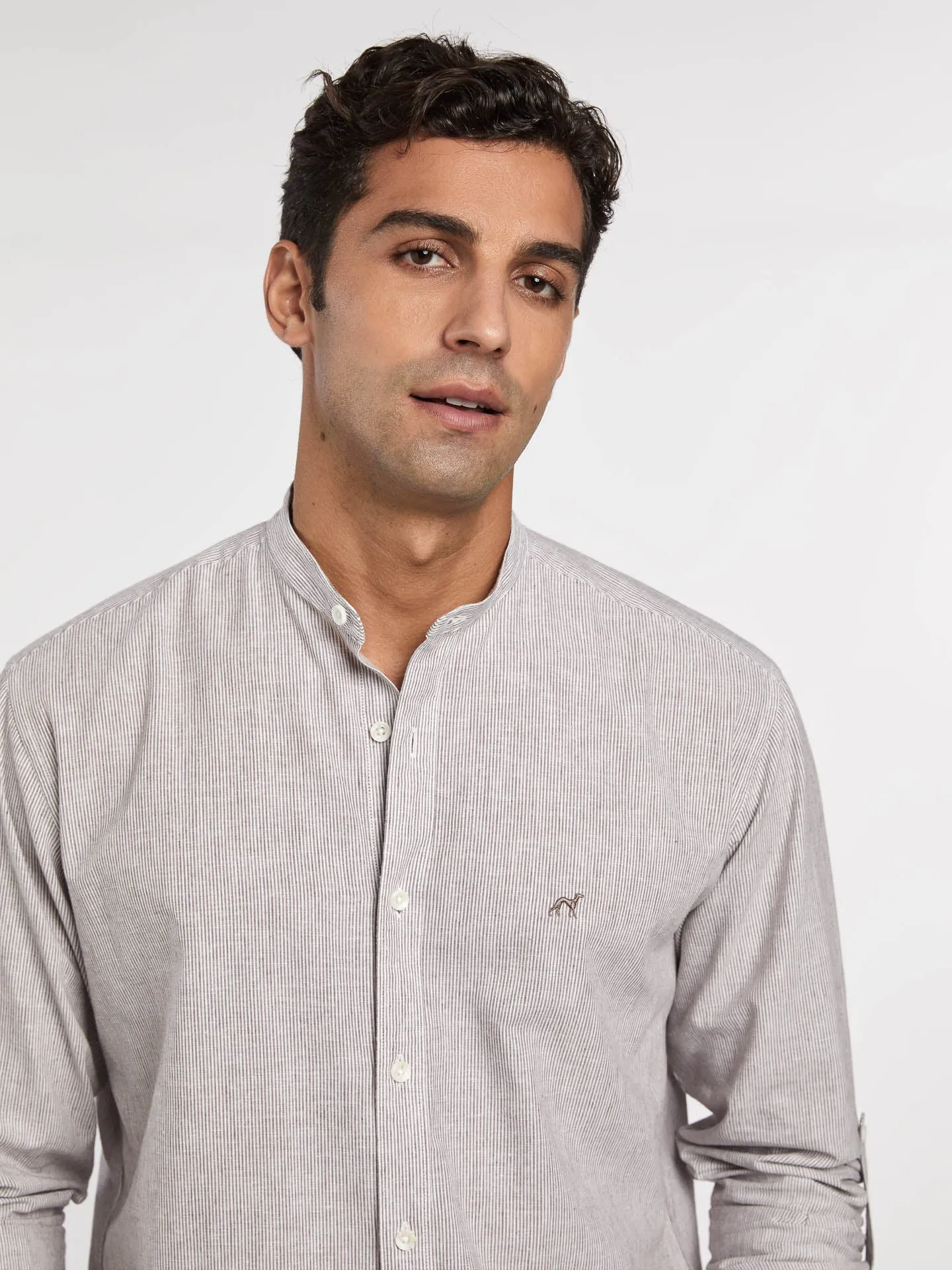 Regular fit striped linen edition striped shirt