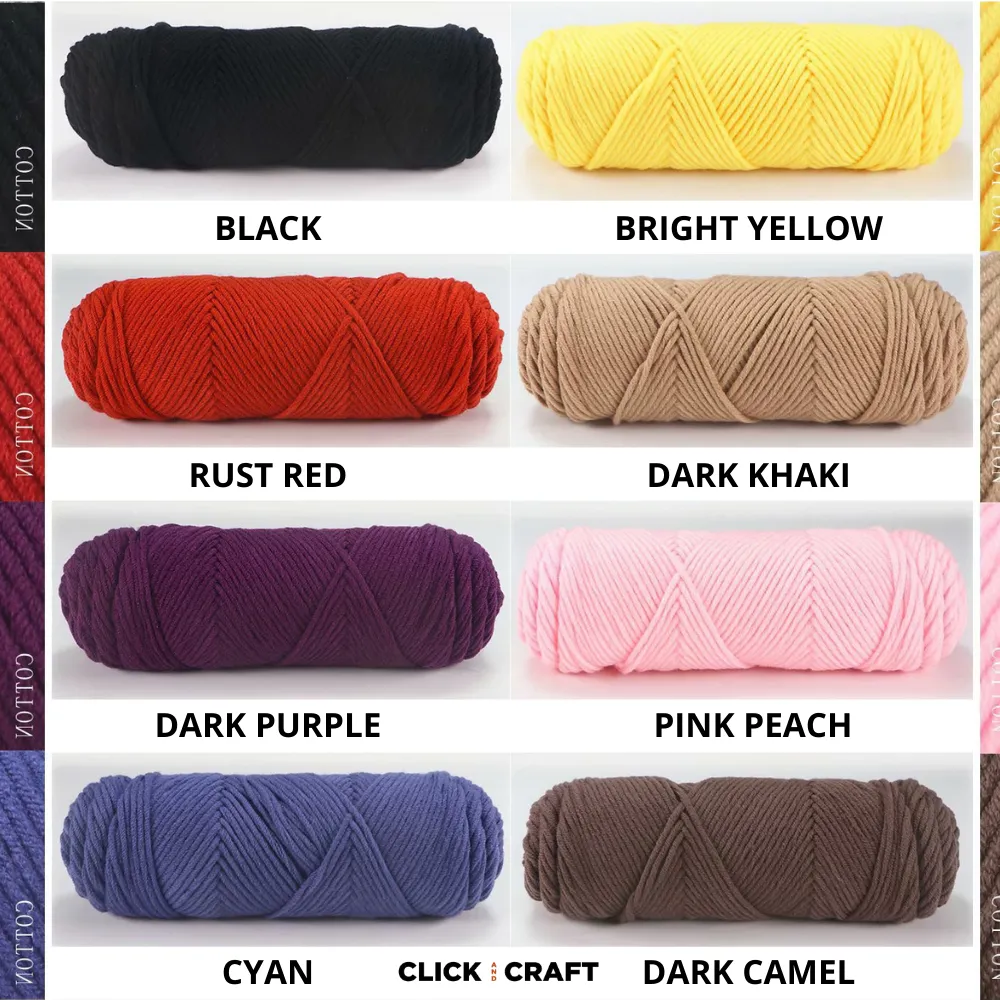 Rust Red Knitting Cotton Yarn | 8-ply Light Worsted Double Knitting
